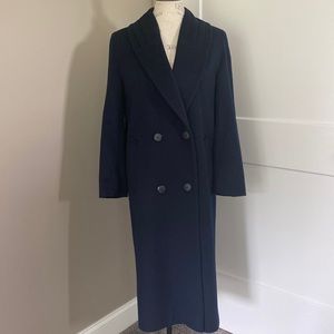 1980s Navy Winter Wool Coat